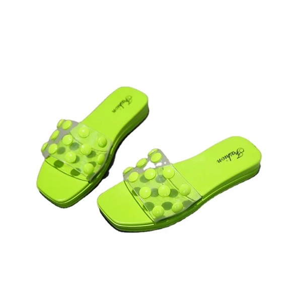 Lime Green Sandal - Picture 1 of 2